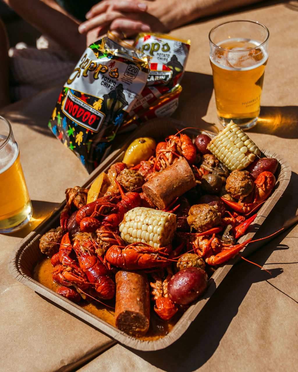 Crawfish boil at Humble Sea Brewing Alameda — Second Line Pleasure Club